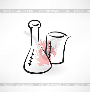 Flask grung icon - vector clipart