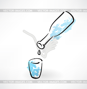Chemical reaction grunge icon - vector clipart