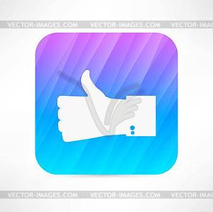 Thumb up icon - royalty-free vector image