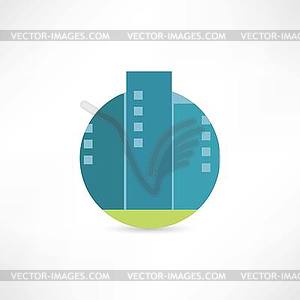 Big city icon - vector image