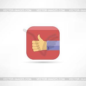 Thumb up icon - vector clipart