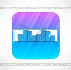 Big city icon - vector image