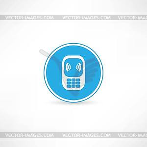 Мобильный телефон значок - изображение в векторном виде