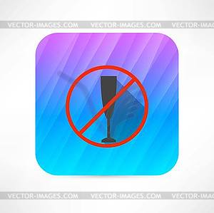 No alcohol icon - vector image