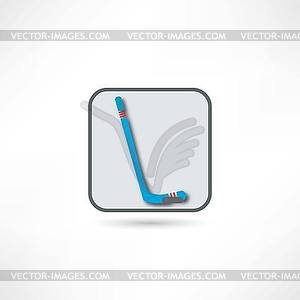 Hockey stick icon - vector EPS clipart