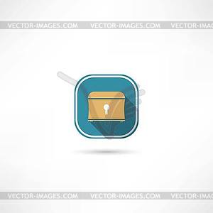 Chest icon - royalty-free vector image