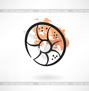 Fancy bread grunge icon - vector image