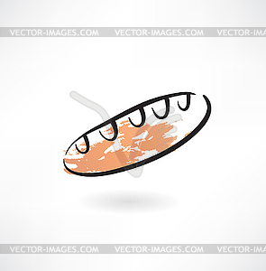 Bread grunge icon - vector clipart