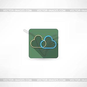 Clouds icon - vector clipart
