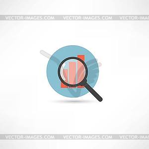 Study charts icon - vector clipart