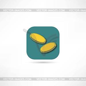 Coins icon - vector image