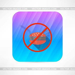 No fast food icon - vector clipart