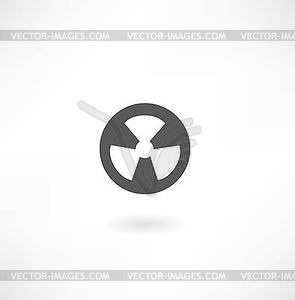 Radiation sign icon - vector clip art