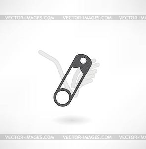 Safety pin icon - vector image