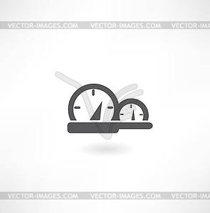 Speedometer in car icon - vector clipart