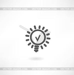 Light bulb icon - vector image