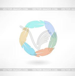 Plumage icon - vector clipart / vector image