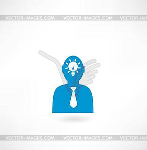 People with idea of ??an icon - vector image