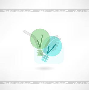 Значок лампочки - клипарт в векторе / векторное изображение