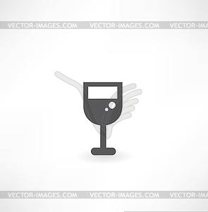 Abstract wine glass for your design - vector clipart