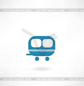 Travel trailer icon - vector clipart