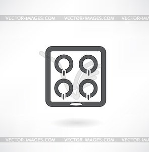 Burners icon - vector clipart