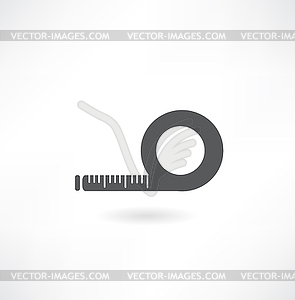 Tape measure ruler symbol - royalty-free vector image