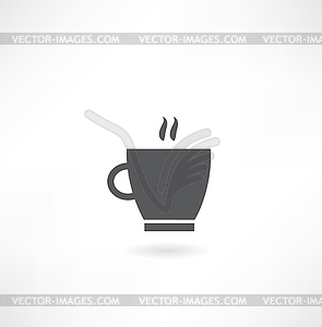 Cup (mug) of hot drink (coffee, tea etc) - vector clip art