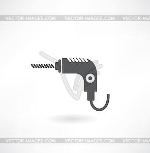 Electric drill icon - vector image