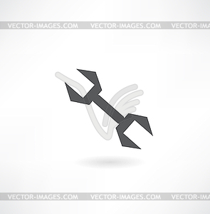 Wrench single icon.  - vector clipart