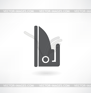 Steam iron icon - vector clipart / vector image