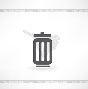 Urn icon - white & black vector clipart