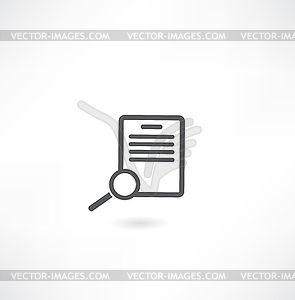 Search document icon - vector clipart