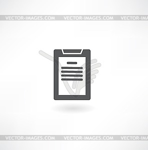 Blue folder with documents izolated  - royalty-free vector image