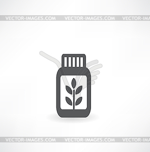 Зеленый росток и почвы внутри стеклянной банке - стоковое векторное изображение