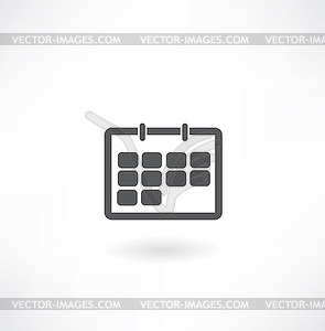 Detailed beautiful calendar icon - vector clip art