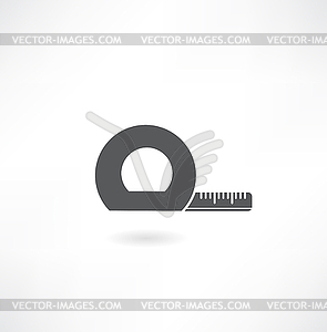 Yellow tape measure - vector image