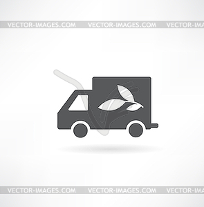 Truck leaf icon - vector image