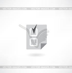 Checkmark in box icon - vector clipart