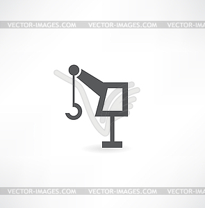 Hook of elevating crane - vector clip art