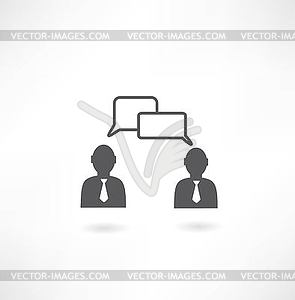 People talking icon - royalty-free vector image