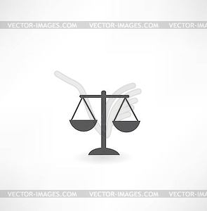 Scales icon - vector clipart