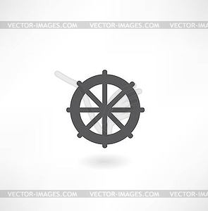 Rudder icon - vector clipart