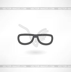 Office glasses icon - white & black vector clipart