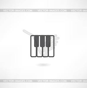 Piano keys icon - vector clipart