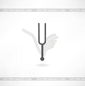 Tuning fork icon - vector clip art