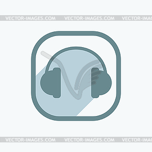 Headphones icons - vector clipart / vector image