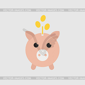 Piggy bank - vector clipart