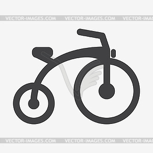 Велосипед значок - черно-белый векторный клипарт