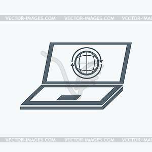 Laptop Icon - vector clip art